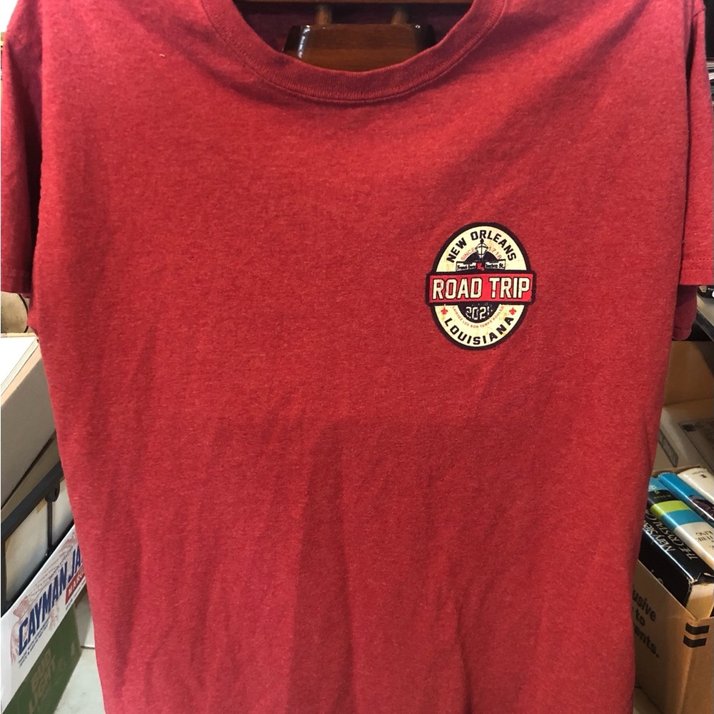 New Orleans Road Trip 2021 Gildan Red Short Sleeve Tee Size L
